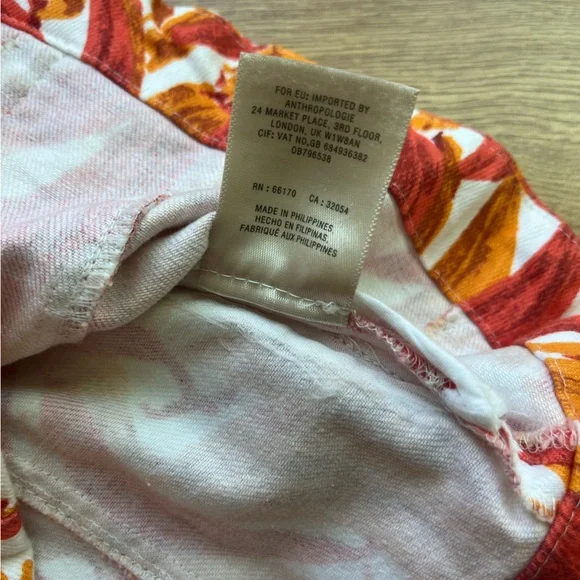 Maeve Shirt Womens Banana Print Cross Back Tank Cami Size 00 Boho Tropical - Picture 7 of 10